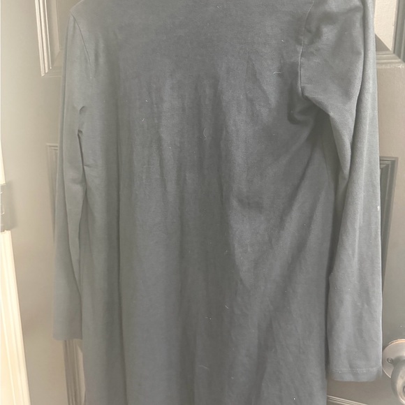 Laila Jayde Dark Navy Microsuede Open Front Cardigan - Picture 10 of 10